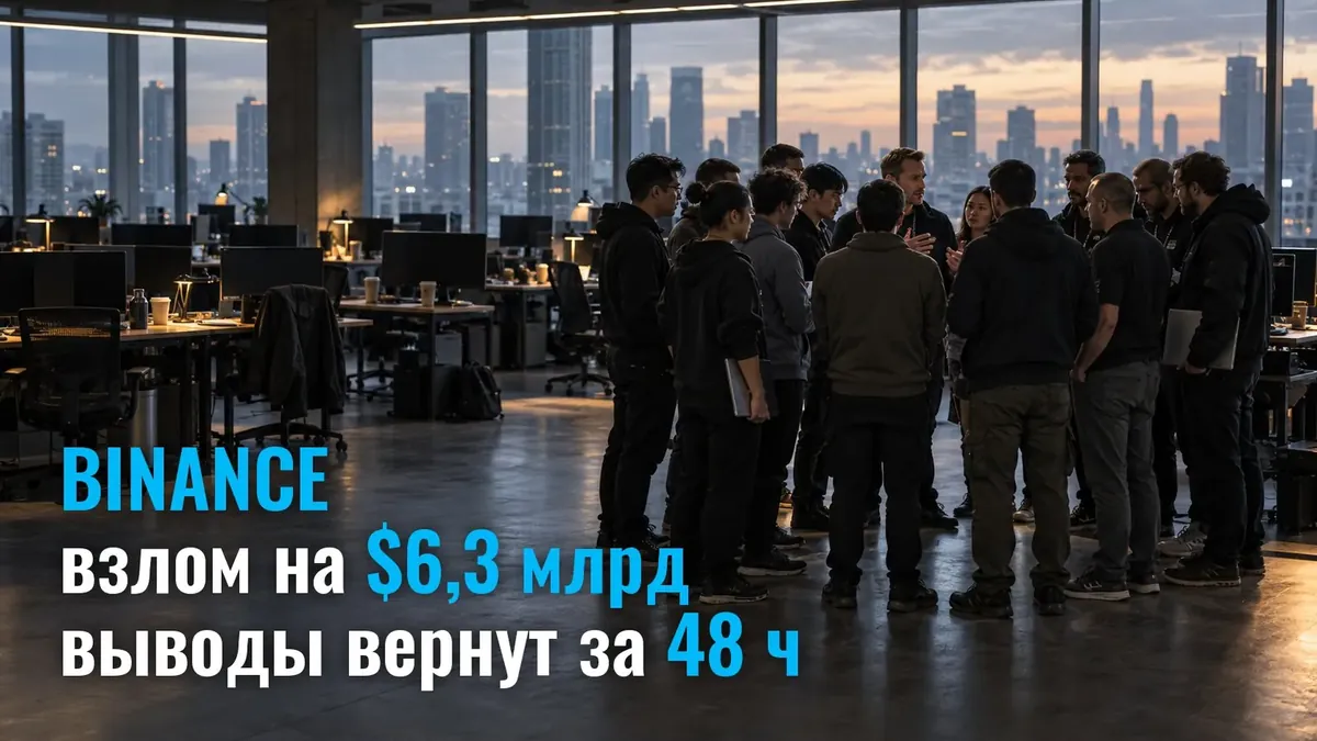 Выводы вернутся в течение 48 часов: криптобиржа Binance оценила ущерб от взлома в $6,3 млрд