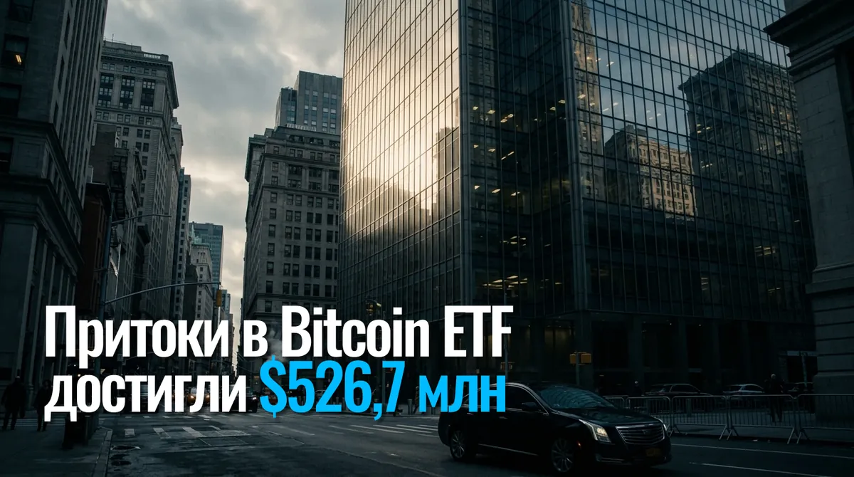 Daily inflows into Bitcoin ETFs reached $526.7 million - the highest since late September