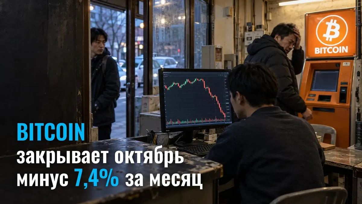Bitcoin закрывает октябрь около $77 400: минус 7,4% за месяц