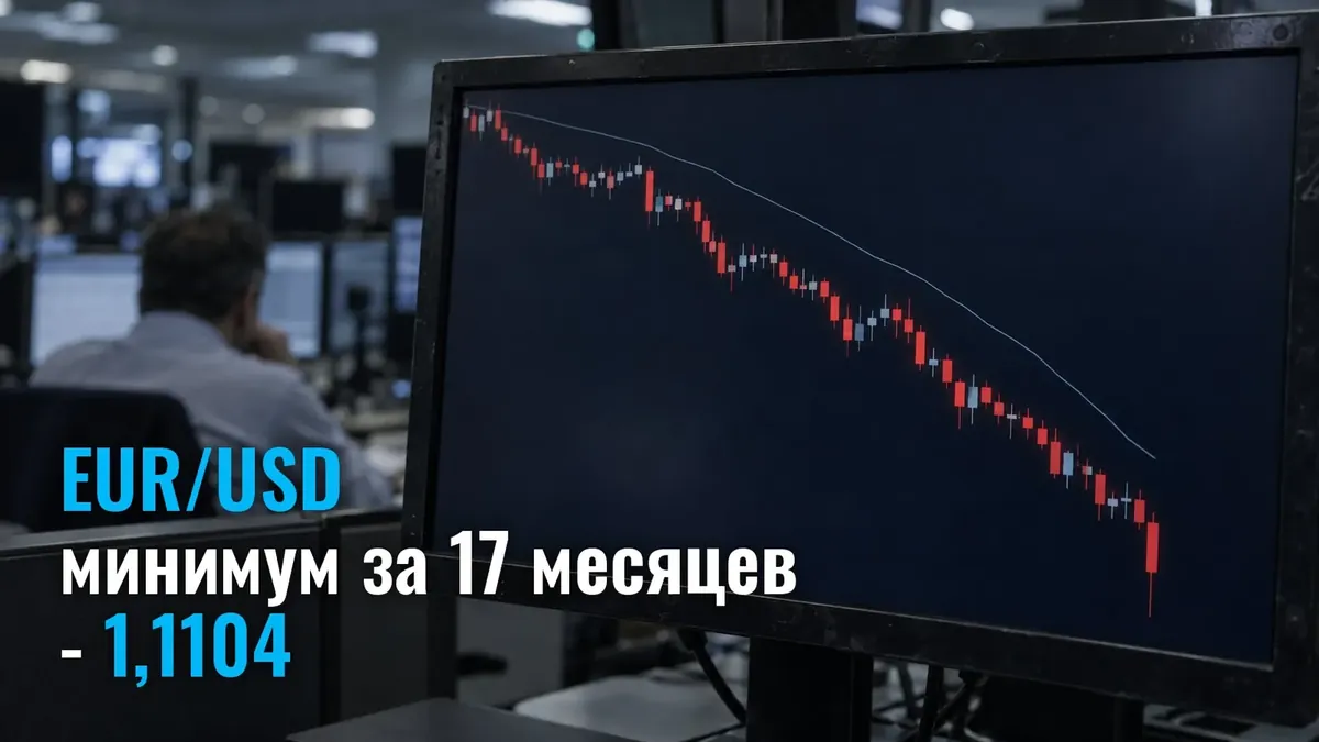 EUR/USD на мінімумі за 17 місяців - 1,1104: прогноз щодо ставки ФРС розвернувся до підвищення