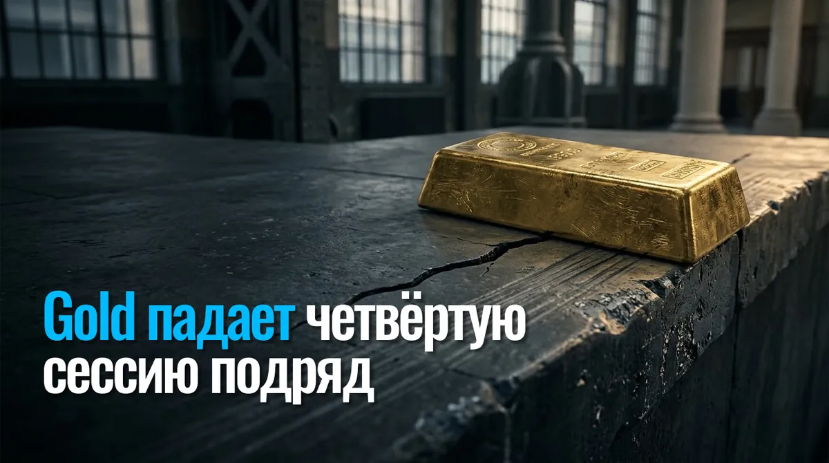 Gold падает четвёртую сессию подряд и упёрся в $4,100