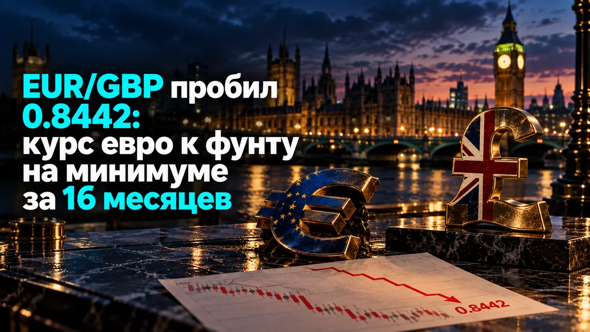 EUR/GBP пробив 0.8442: курс євро до фунта на мінімумі за 16 місяців