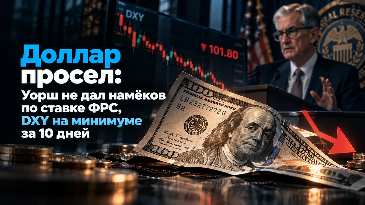 Доллар просел: Уорш не дал намёков по ставке ФРС, DXY на минимуме за 10 дней