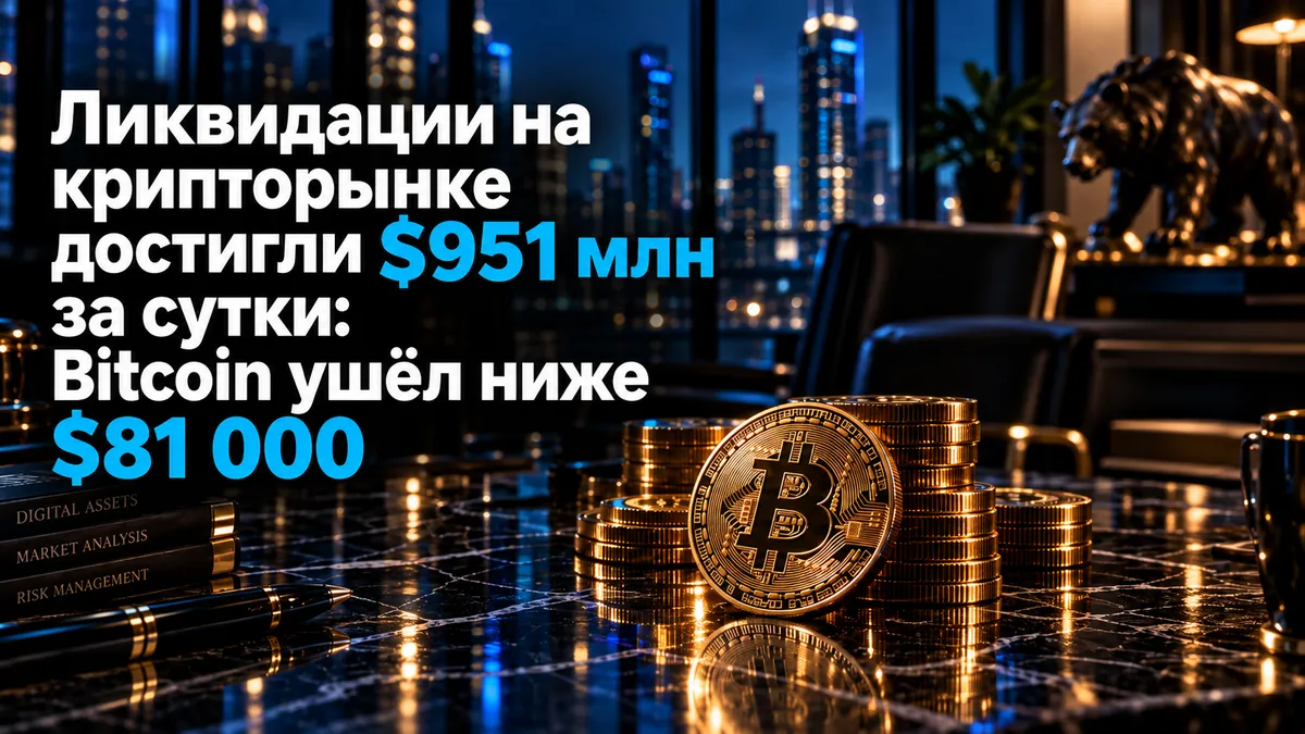 Crypto market liquidations reached $951 million in a day: Bitcoin fell below $81,000