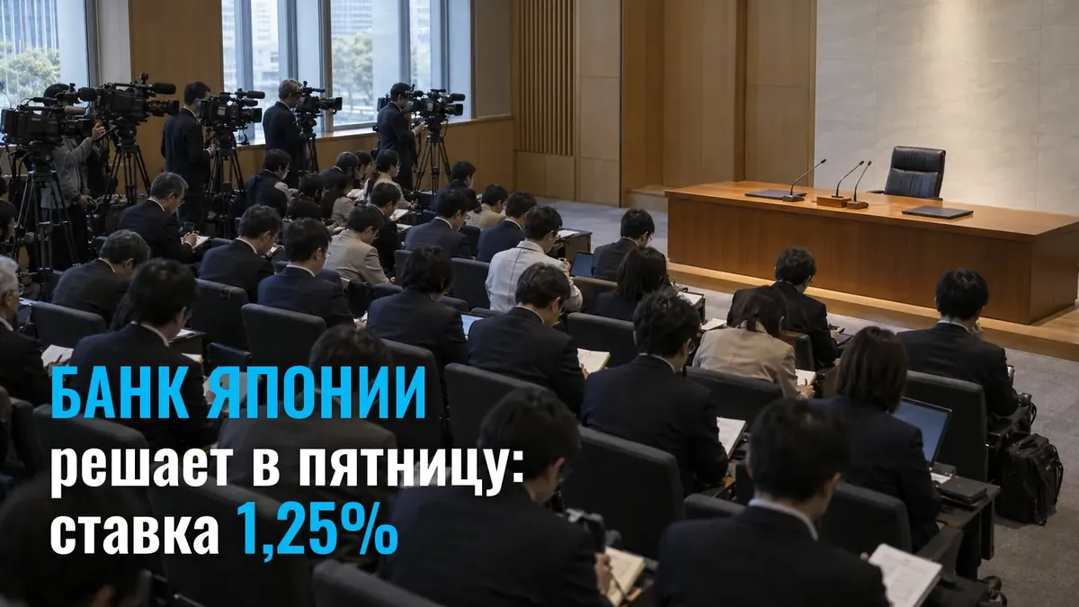 Bank of Japan decides on Friday: rate at 1.25%, USD/JPY near 158.00