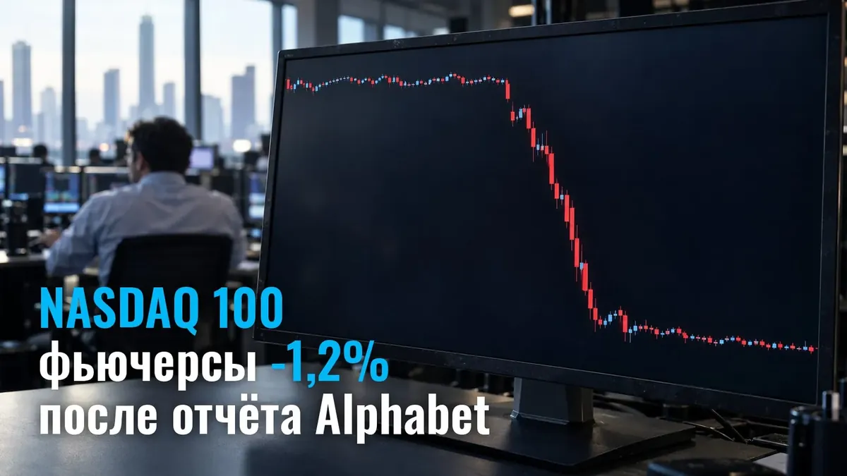Alphabet -10% есептен кейін: Nasdaq 100 фьючерстерінің бағасы 1,2%-ға төмендеді
