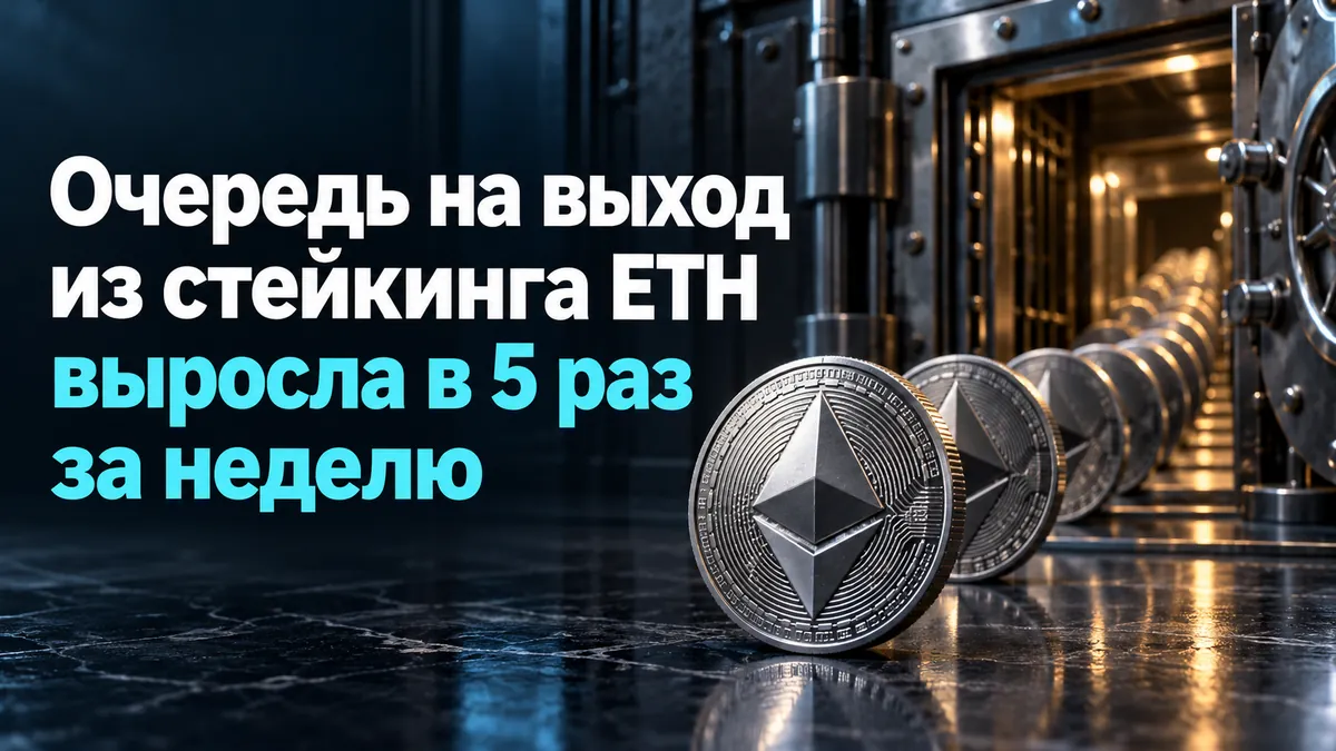 Очередь на выход из стейкинга ETH выросла в 5 раз за неделю