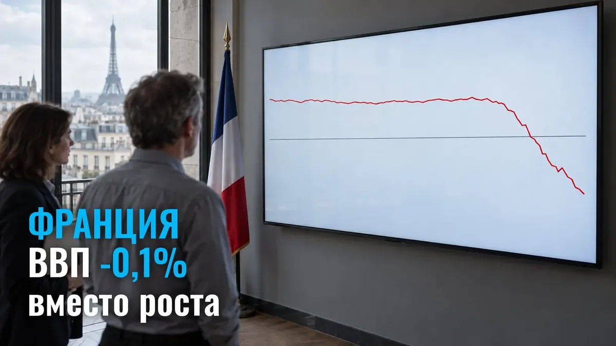 Франция ушла в минус: ВВП -0,1% в третьем квартале против ожидаемых +0,1%