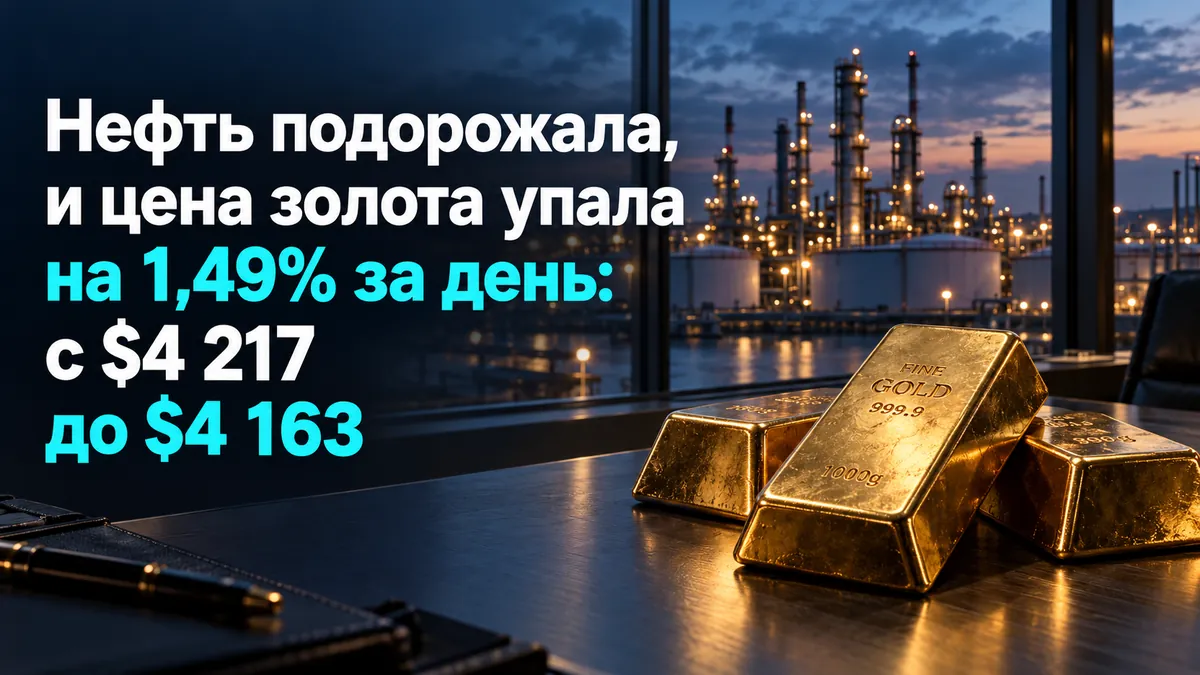 Oil rose in price, and gold fell 1.49% in a day: from $4,217 to $4,163