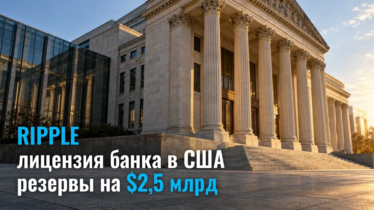 Ripple получил банковскую лицензию в США: регулирование криптовалюты дошло до резервов RLUSD