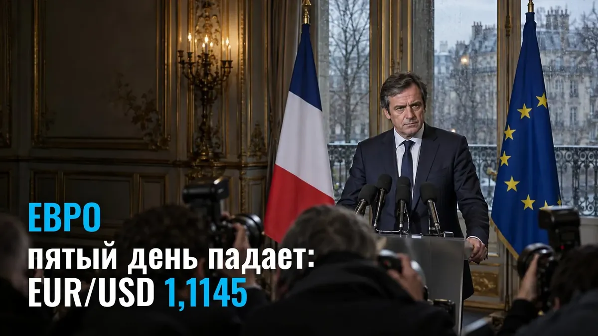 Долговые проблемы Франции пятый день тянут курс евро вниз: EUR/USD около 1,1145