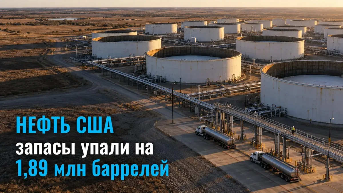 Запасы нефти в США упали на 1,89 млн баррелей вместо ожидаемого роста