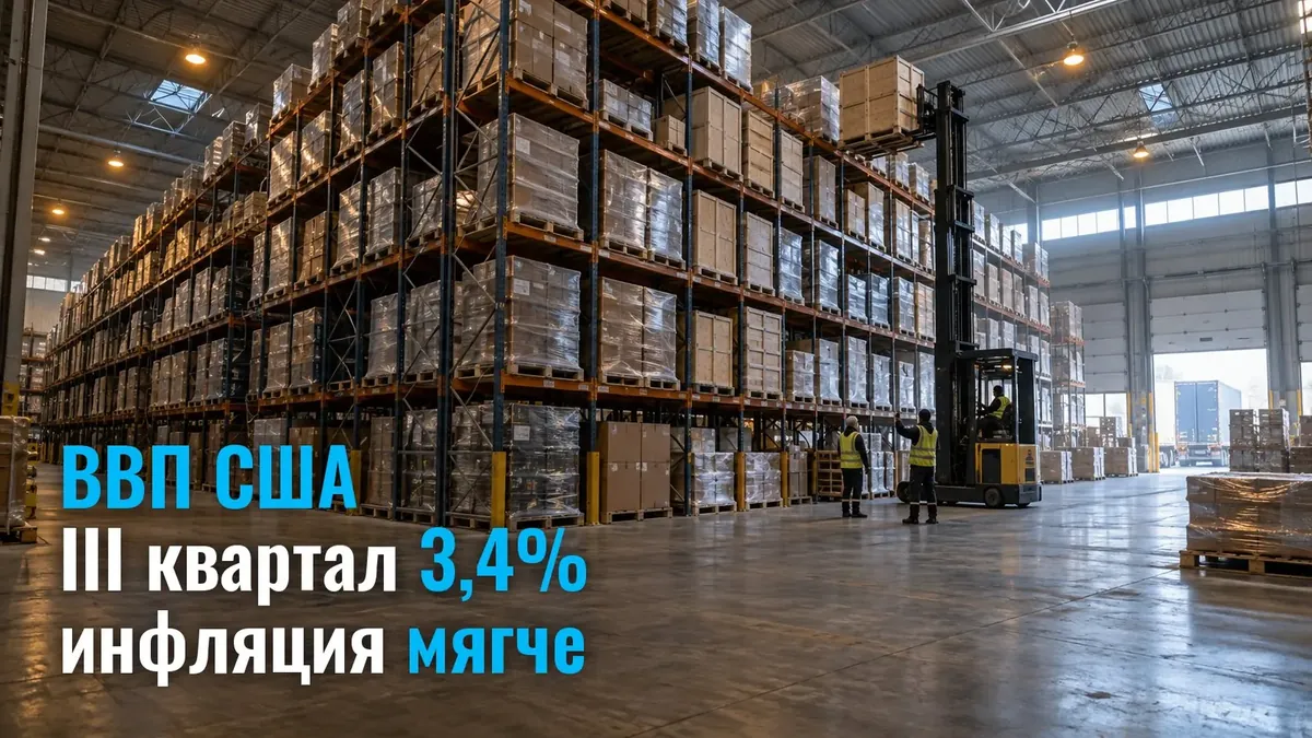 ВВП США за III квартал 3,4% проти прогнозу 3,2%, а інфляція в США вийшла м'якшою за очікування