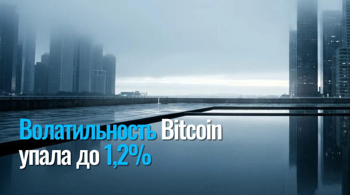 Волатильность Bitcoin упала до 1,2%, почти минимум 2026 года: крипторынок замер перед ФРС