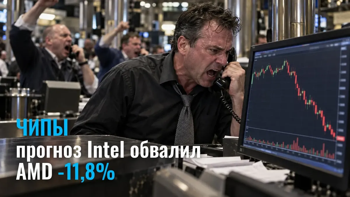 Прогноз Intel обвалил чипы: AMD -11,8%, Dell -12,8% за день