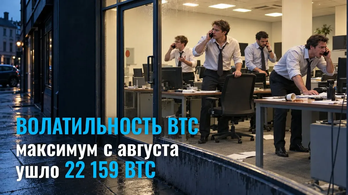 Волатильність BTC - максимум із серпня, з Binance за добу пішло 22 159 BTC