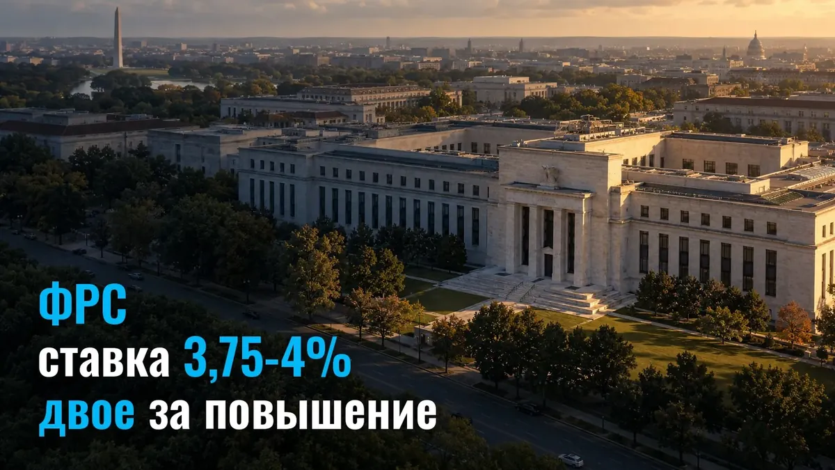 The rate after the Fed meeting remained at 3.75-4%, but two committee members voted for a hike