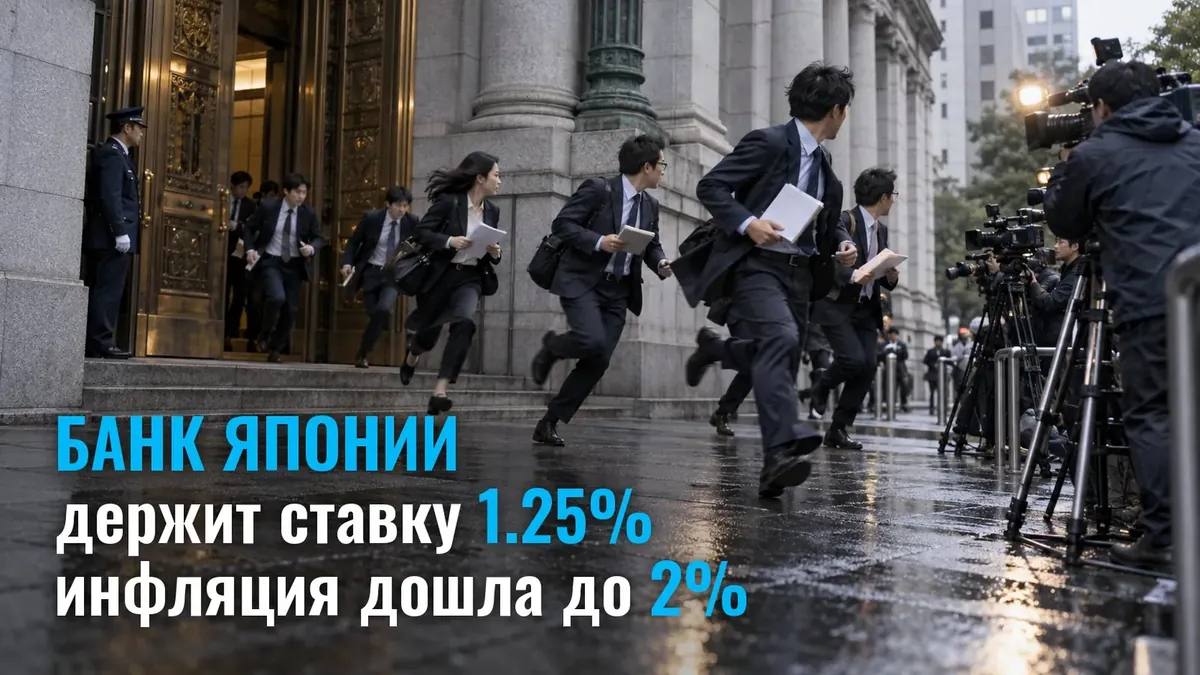 Банк Японии держит ставку 1.25%, но инфляция впервые с 2013 года дошла до цели