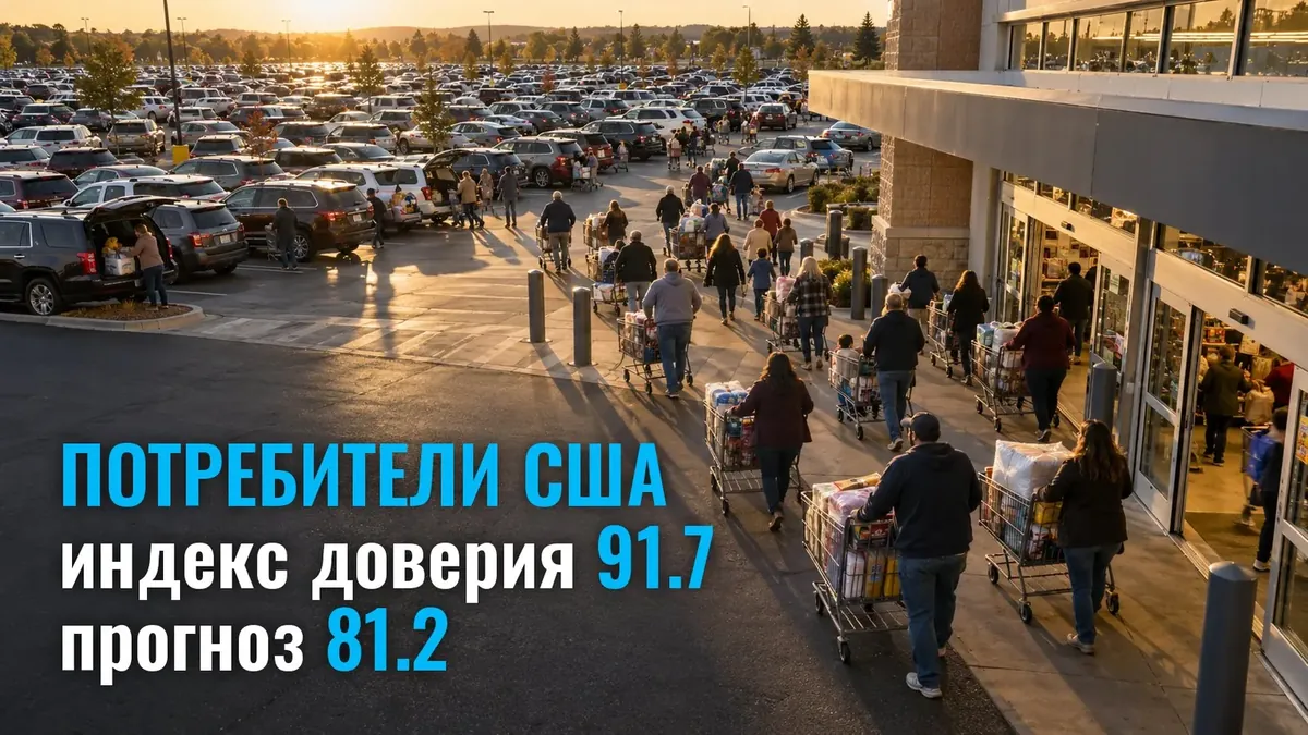 Доверие потребителей взлетело до 91.7 вместо 81.2: сигнал против рецессии в США