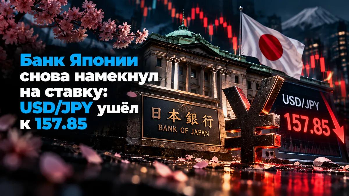 Банк Японії знову натякнув на ставку: USD/JPY пішов до 157.85
