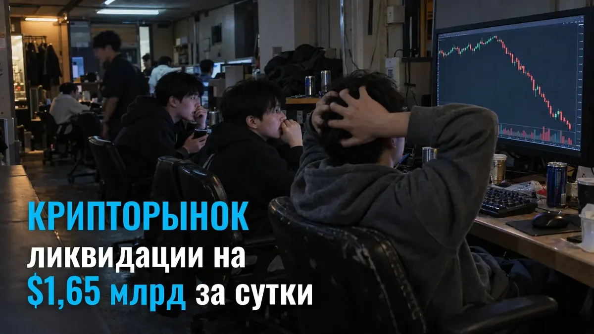 За сутки на крипторынке ликвидировали $1,65 млрд: BTC проваливался до $76 000