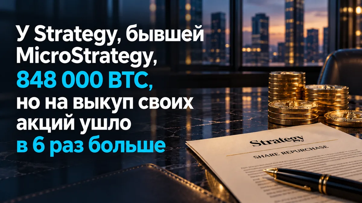 Strategy, formerly MicroStrategy, has 848,000 BTC, but it spent 6 times more on buying back its shares