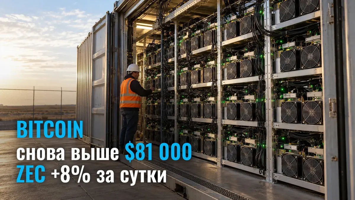 Bitcoin $81 000-ге қайта оралды, бірақ альткоиндер күштірек: ZEC тәулік ішінде 8% қосты