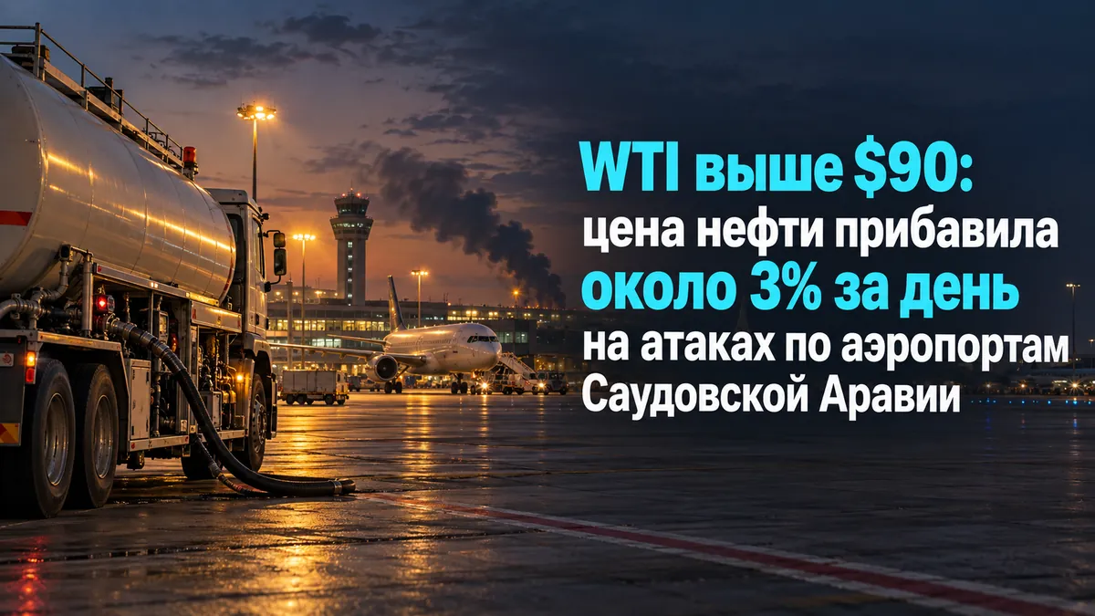 WTI above $90: oil gained about 3% in a day on attacks on Saudi Arabian airports