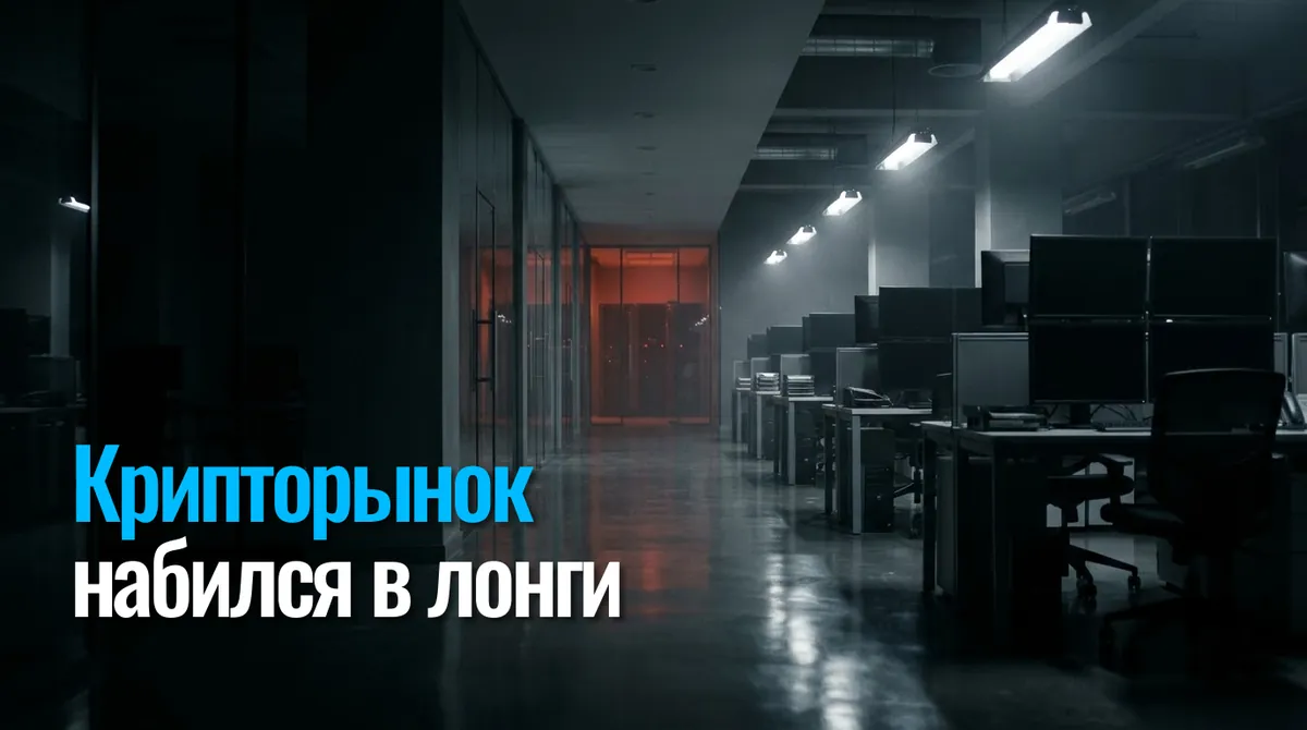 Открытый интерес вырос, крипторынок набился в лонги - и ночью это аукнулось
