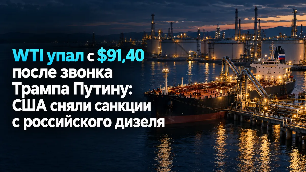 WTI Трамп Путинге қоңырау шалғаннан кейін $91,40-тан төмендеді: АҚШ ресейлік дизельді жеткізуге рұқсат берді