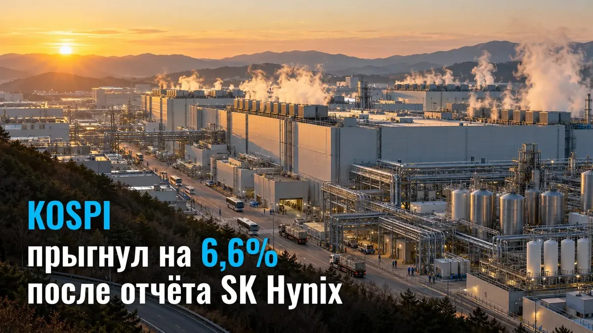 KOSPI +6,6% за день: отчёт SK Hynix развернул акции ИИ-сектора