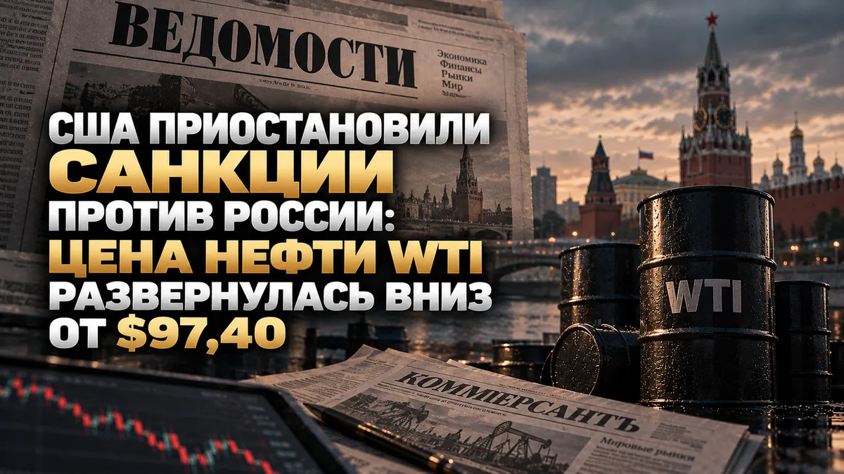 США приостановили санкции против России: цена нефти WTI развернулась вниз от $97,40