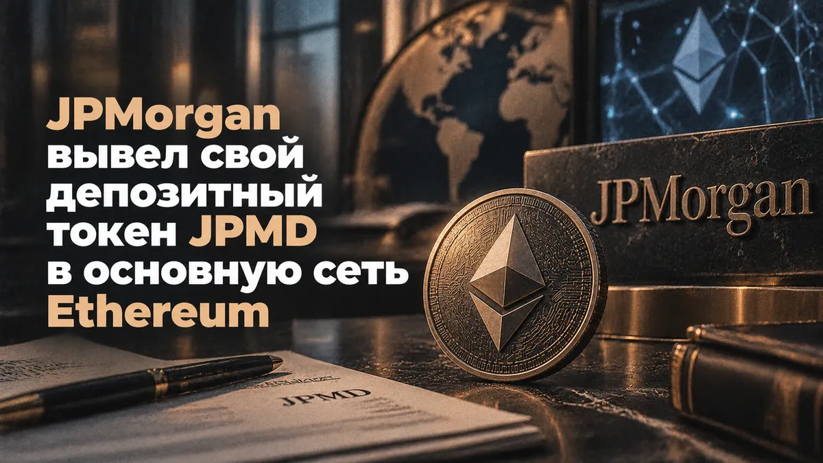 JPMorgan вывел свой депозитный токен JPMD в основную сеть Ethereum