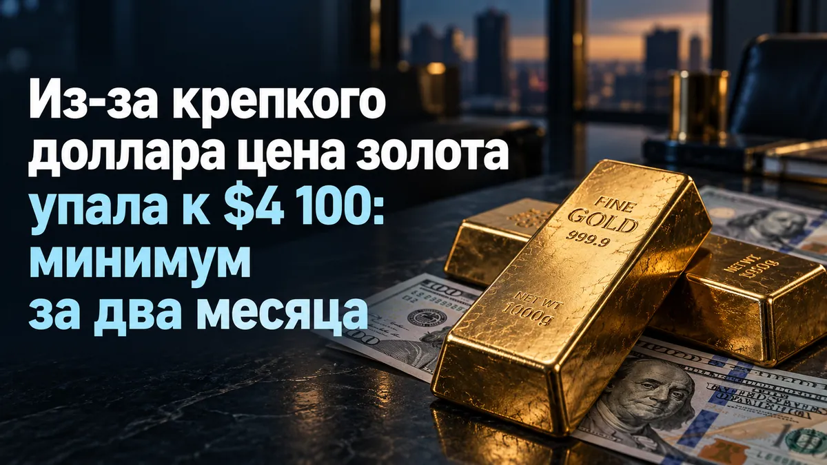 Due to the strong dollar, the gold price fell to $4,100: a two-month low