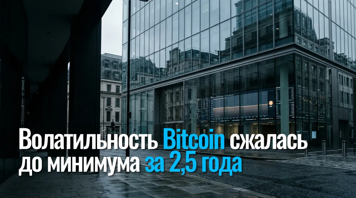Волатильность Bitcoin сжалась до минимума за 2,5 года