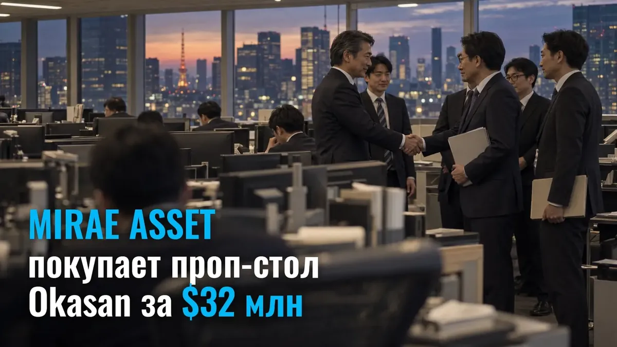 Mirae Asset купує проп-трейдинг Okasan за $32 млн і заходить на ринок Японії