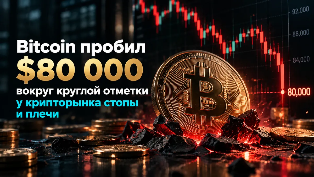 Bitcoin пробил $80 000 - вокруг круглой отметки у крипторынка стопы и плечи
