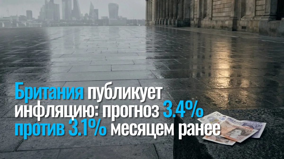Британія публікує інфляцію: прогноз 3.4% проти 3.1% місяцем раніше