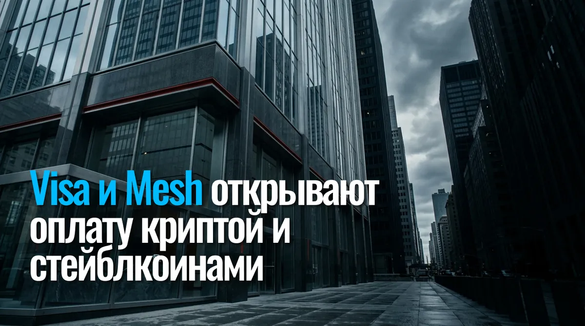 Visa і Mesh відкривають оплату криптою та стейблкоїнами у 175 млн торгових точок