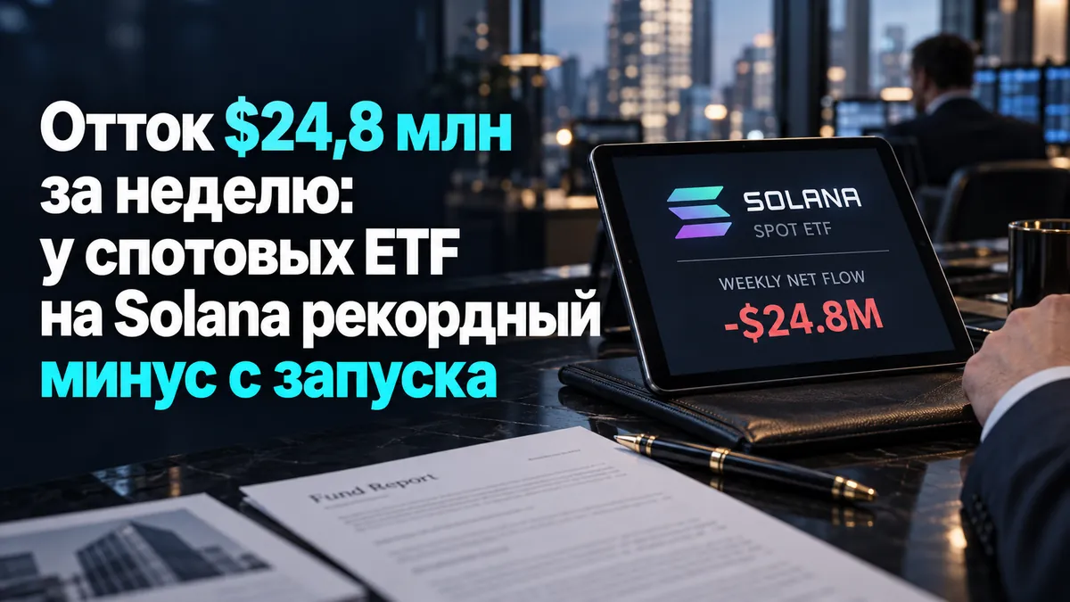 $24.8M outflow in a week: spot Solana ETFs post record negative since launch