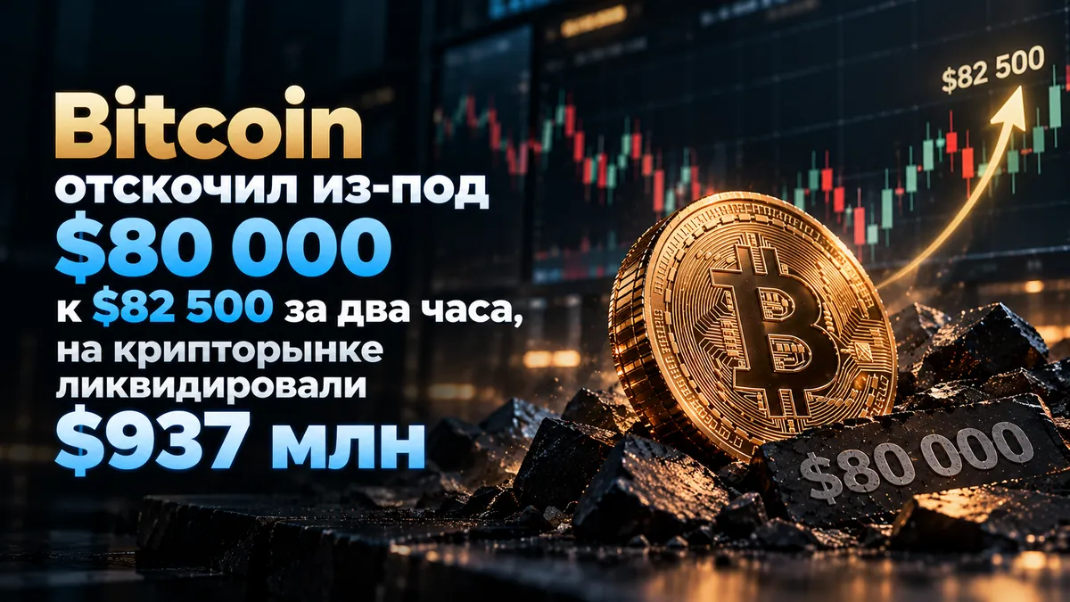 Bitcoin bounced back from below $80,000 to $82,500 in two hours, $937 million liquidated on the crypto market