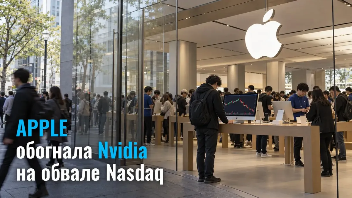 Apple снова первая: обвал Nasdaq Composite отнял у Nvidia звание самой дорогой компании мира