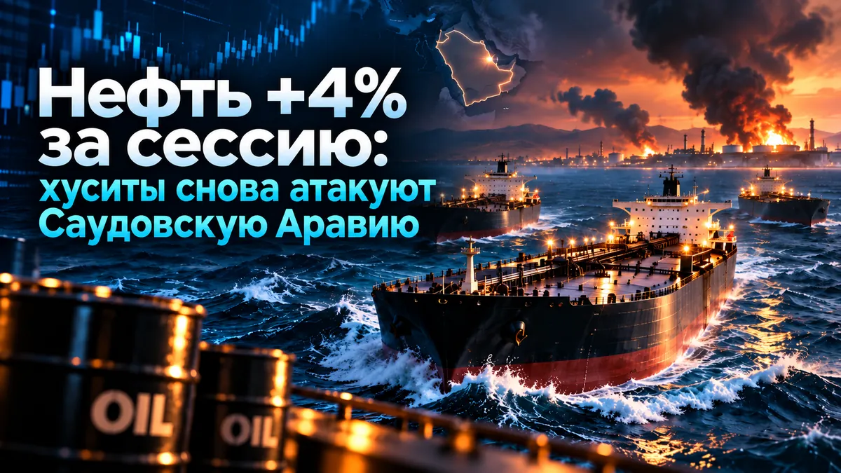 Нефть +4% за сессию: хуситы снова атакуют Саудовскую Аравию