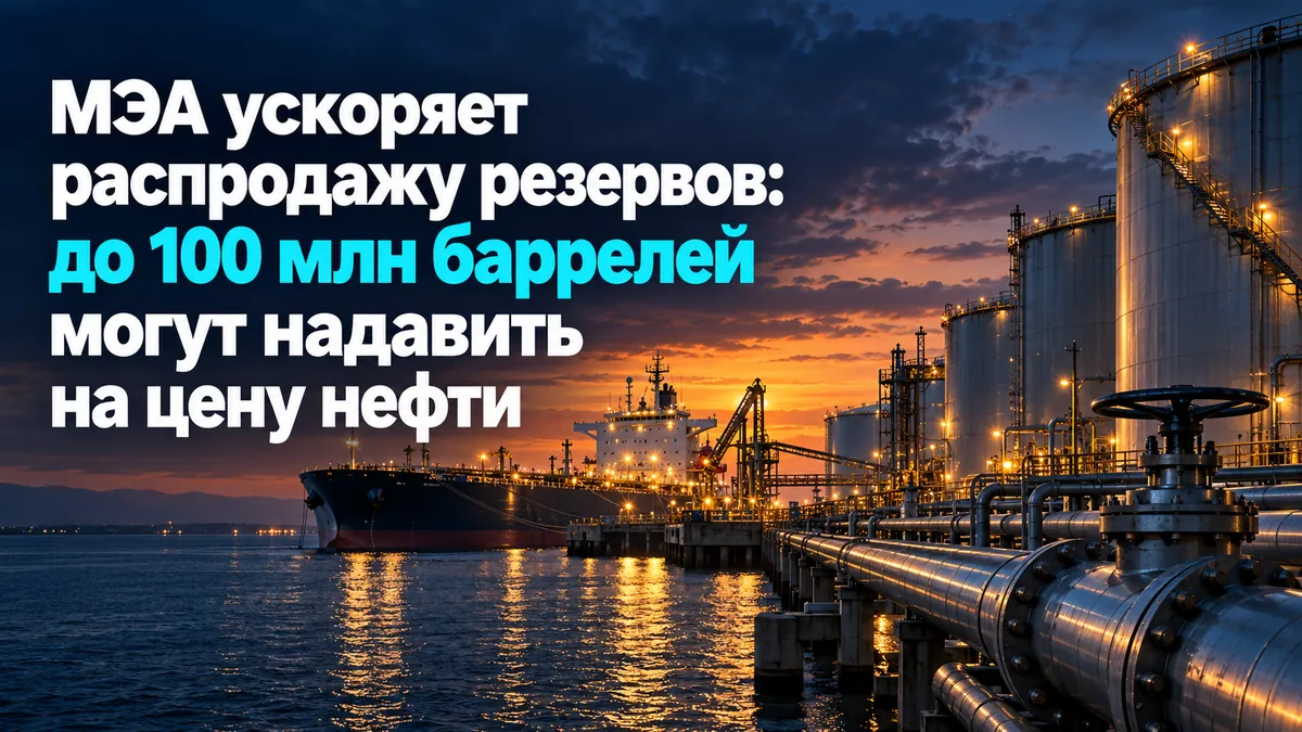 МЭА ускоряет распродажу резервов: до 100 млн баррелей могут надавить на цену нефти